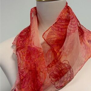 Elegant Red and Pink Scarf